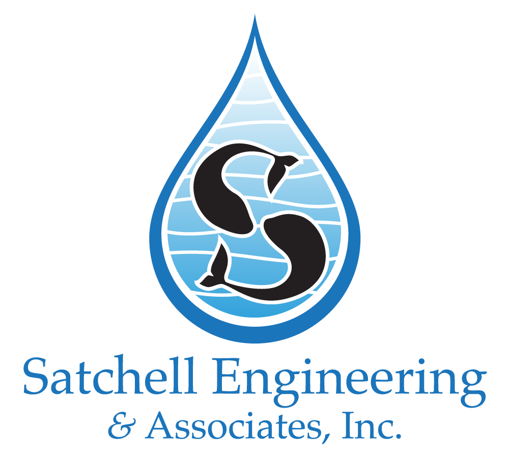 Satchell Engineering logo, vertical
